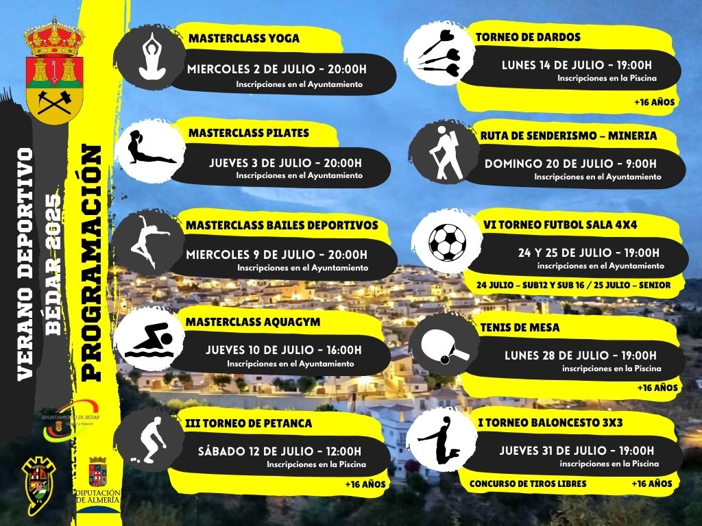 PROGRAMACIÓN VERANO DEPORTIVO CULTURAL 2025
